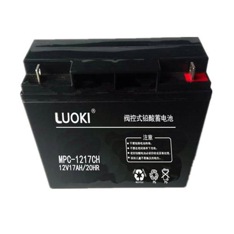LUOKI洛奇蓄电池MPC12-24CH 免维护UPS储能蓄电池12V24AH 直流屏蓄电池