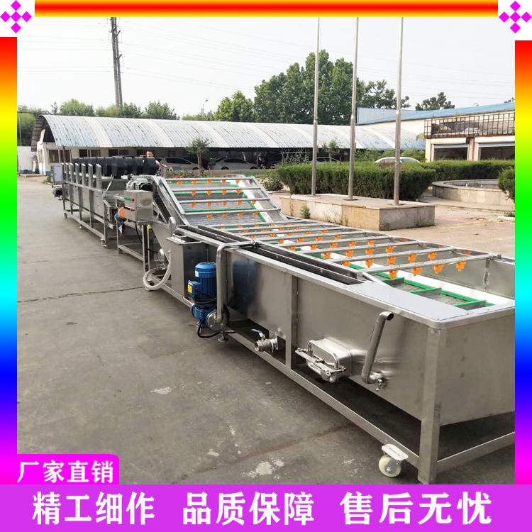 果汁饮料清洗风干流水线 小油菜生菜菠菜气泡清洗机 瓜果蔬菜清洗风干加工设备