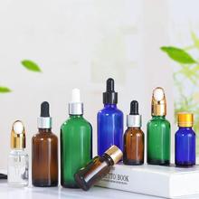 直销茶色精油瓶30ml透明真空瓶 5ml绿色蓝色玻璃瓶10ml精油分装瓶