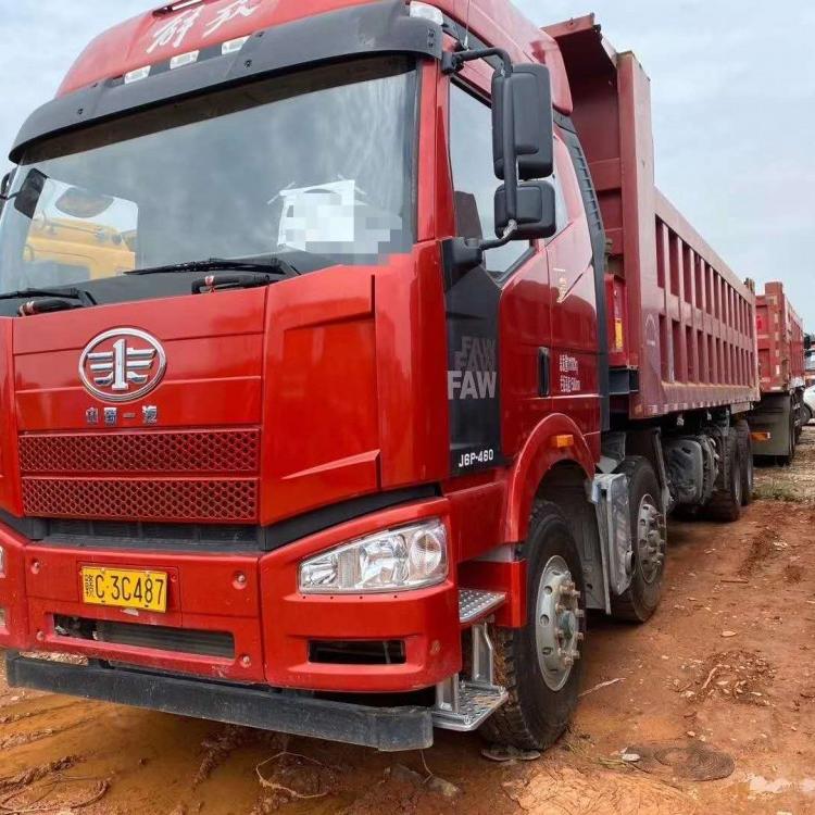 渣土车 解放J6P前四后八自卸车 国五 460马力 8.5米货厢