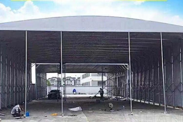 厂家专业安装仓储推拉棚 烧烤推拉棚 折叠棚 室外推拉棚