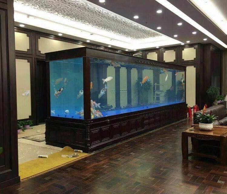 水族工程有机玻璃鱼缸 亚克力鱼缸大型 亚克力异型鱼缸缸体定制