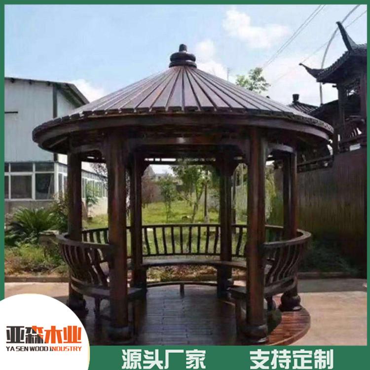 防腐木四角凉亭 定制防腐木凉亭 防腐木凉亭建造