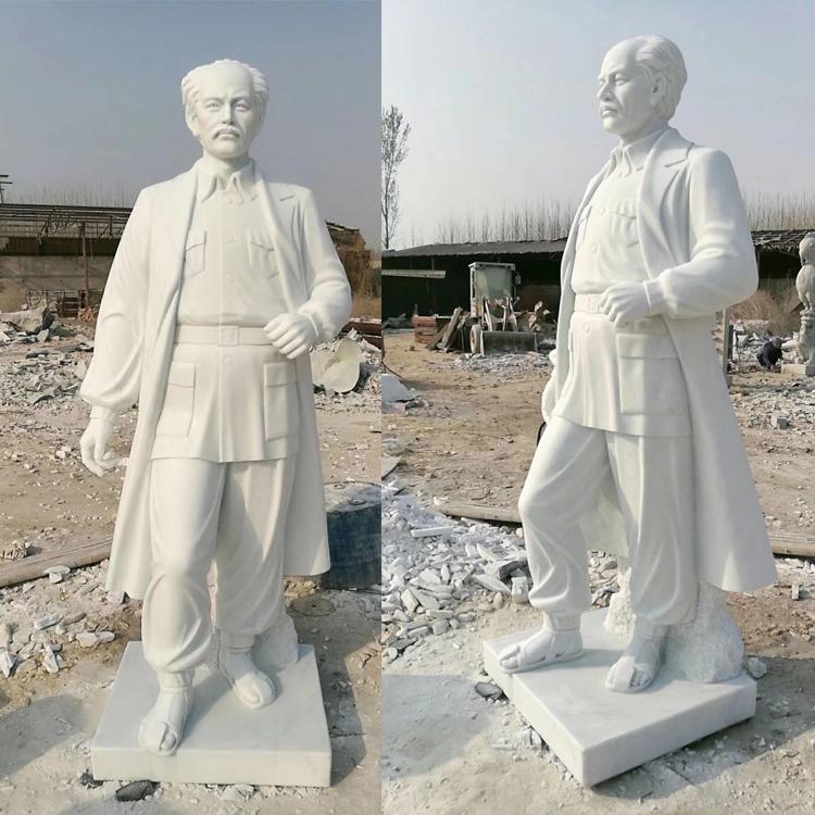 汉白玉白求恩 厂家供应石雕白求恩像 医院雕塑白求恩公园广场装饰摆件