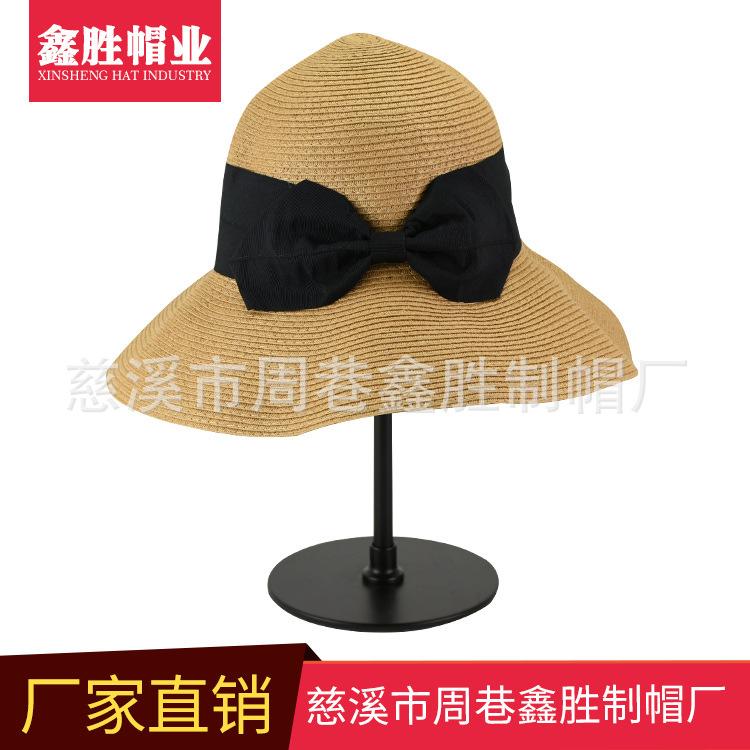 厂家长期现货出售防晒遮阳草帽户外观光旅游帽纸辫草帽时尚休闲帽