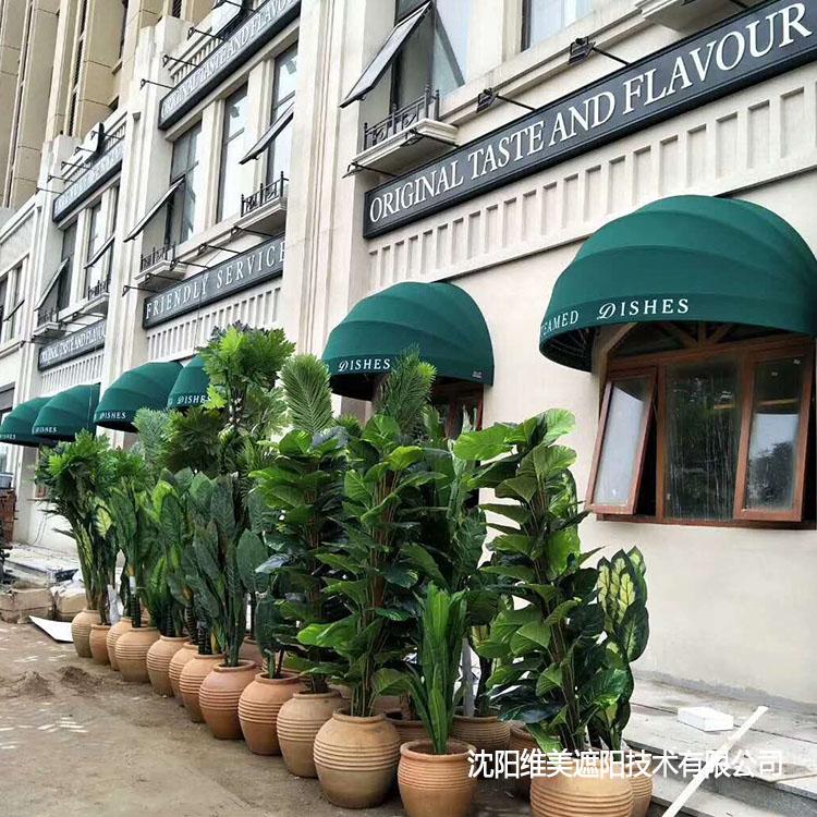 定制安装 广告西瓜篷 商场商业街固定西瓜篷 维美遮阳