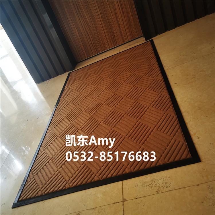 压花带绒地垫 青岛凯东拉绒门垫 吸水防尘防霉门垫  酒店家用玄关浴室超市入口门垫