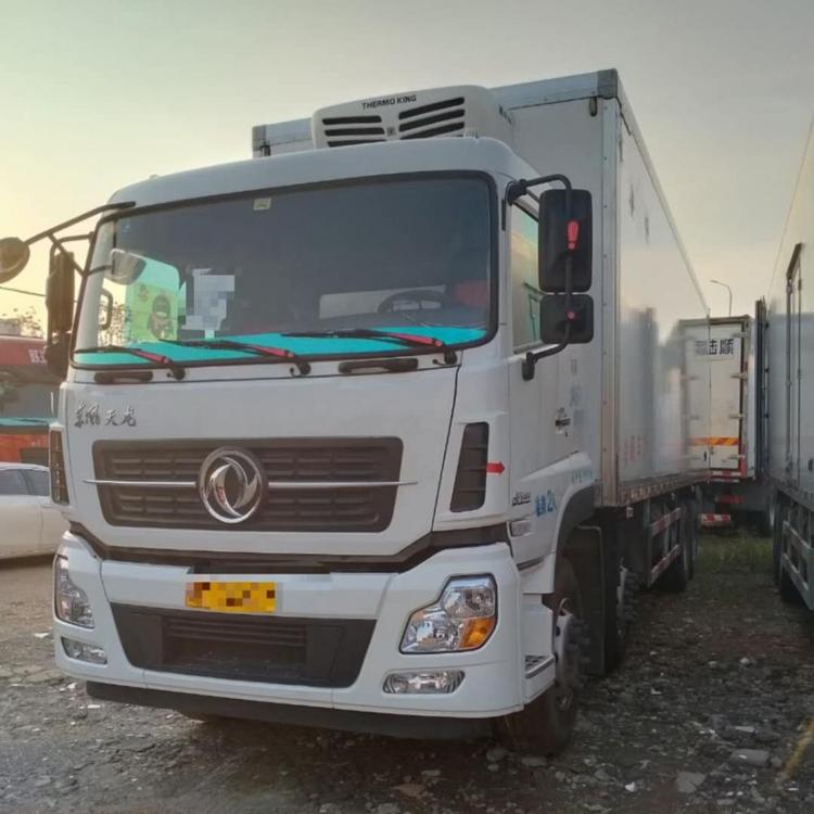 东风天龙前四后八冷藏车 350马力 清皮进口冷王冷机