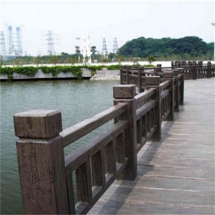 景区仿竹栏杆 竹节护栏 仿竹子河道水泥景观护栏 仿木护栏厂家