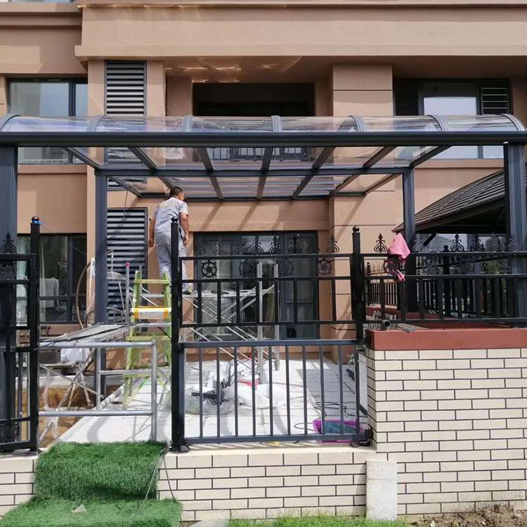 鞍山雨棚施工 家用庭院雨棚 精恒铝业