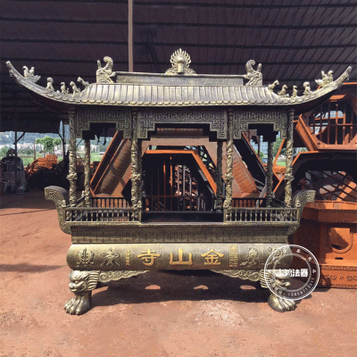 志鸿香炉批发 寺庙景区大型露天香炉 有求必应长方形铸铁八龙柱带盖宗祠香炉