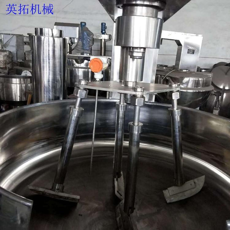 热卖现货 电加热行星搅拌夹层锅 制作辣椒酱 可倾斜搅拌带刮底刮边 夹层锅 蒸汽加热夹层锅