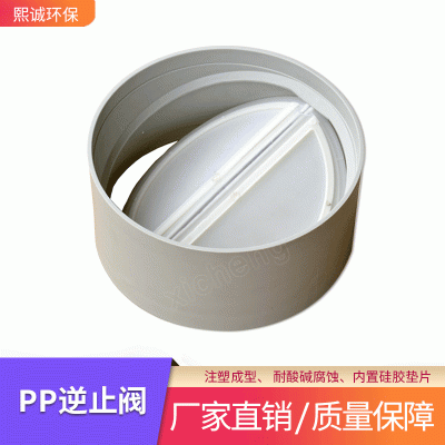 塑料止回阀 熙诚PPs废气处理通风管道阻燃防火全密闭止回阀单向阀
