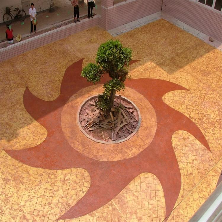 压花地坪材料厂家压花地坪技术彩色压花地坪价格