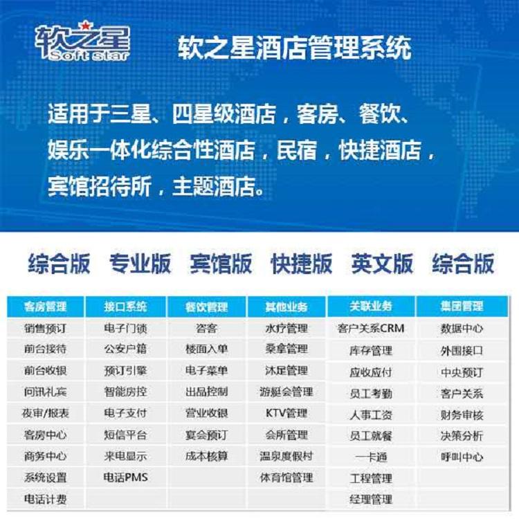 客房管理住宿登记收银软件 酒店管理系统前台客房软件 公寓客房管理系统