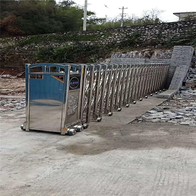 厂家定制电动门 自动伸缩门 铝合金电动门 工厂无轨自动门