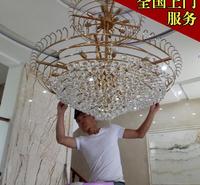 全国服务广州水晶灯清洗服务  高档宴会厅场景装饰大型吊灯水晶灯 专业设计景观舞台灯具云石灯水晶灯等各类样式灯