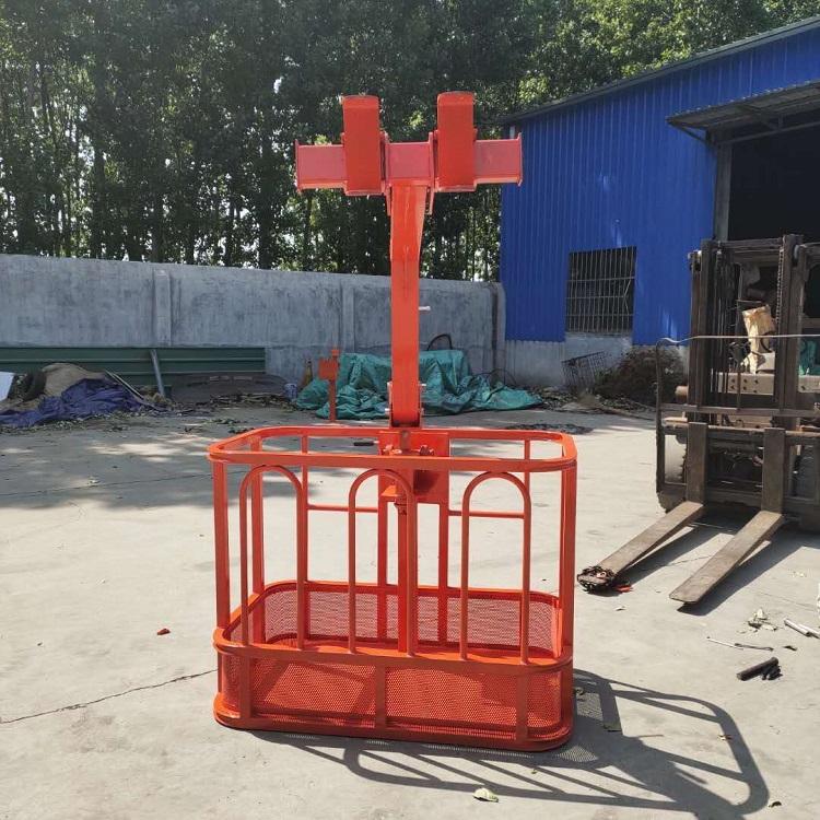小型吊车农用带吊篮 双人作业吊车吊篮 吊车专用吊车吊篮出售