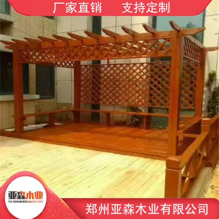 户外简易廊架爬藤架 防腐木花架价格 河南防腐木花架