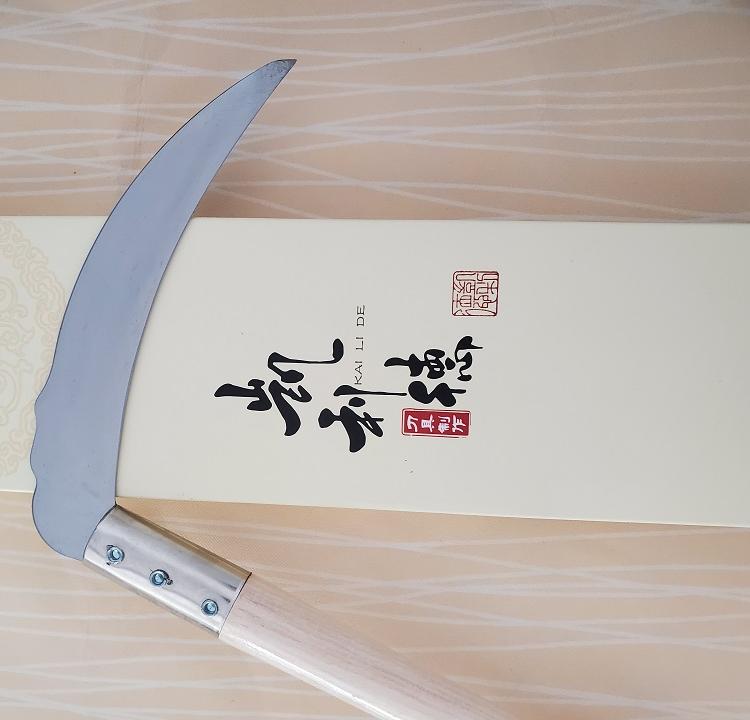 镰刀进口锰钢长柄镰刀割草刀 农具农用除草割稻割小麦镰刀
