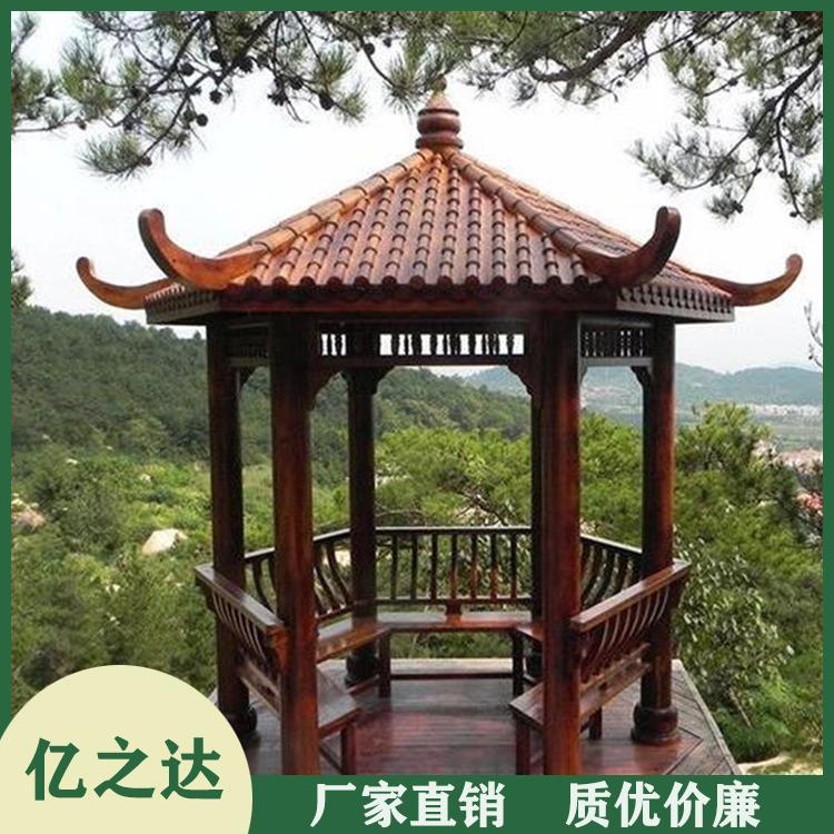 景观防腐木凉亭价格 户外六角防腐木凉亭 防腐防虫 结实耐用