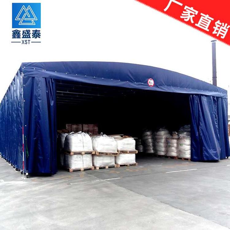 陕西移动雨棚 仓库雨棚 仓储推拉篷膜结构停车棚 施工棚