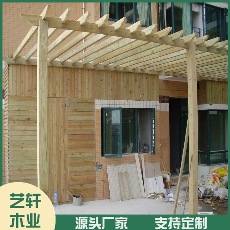 湖南别墅庭院防腐木花架 湖南防腐木网格花架 支持定制 免费设计