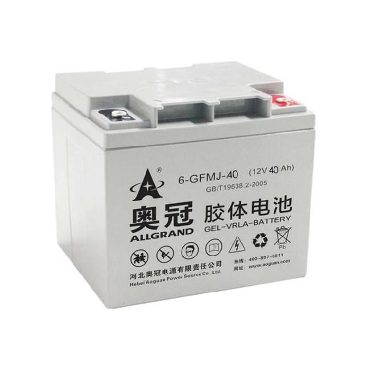奥冠胶体蓄电池6-GFMJ-38 12V38AH 免维护储能蓄电池