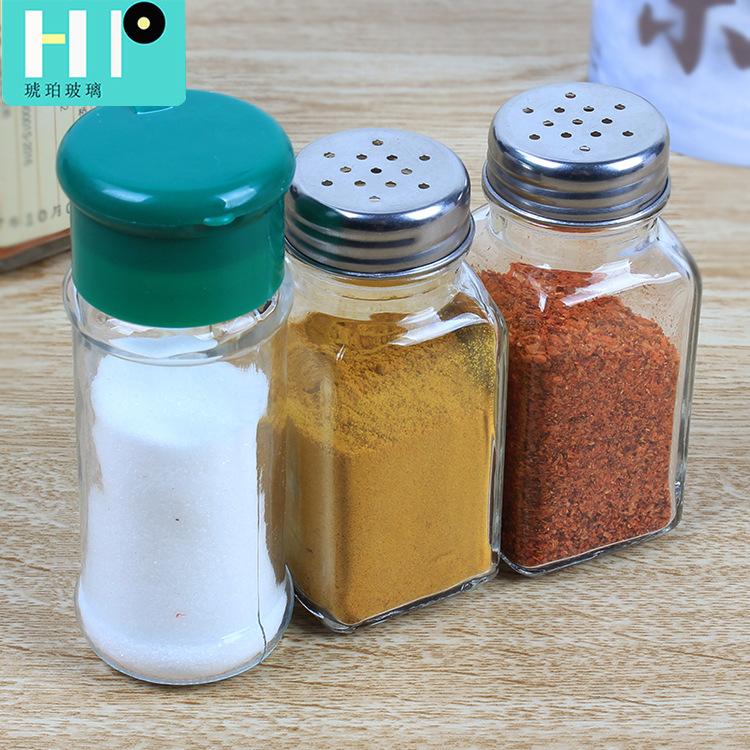 【厂家直供】琥珀玻璃食品级厨房用具_玻璃制品调料瓶_胡椒粉玻璃容量瓶_厨房用品调味瓶可定制