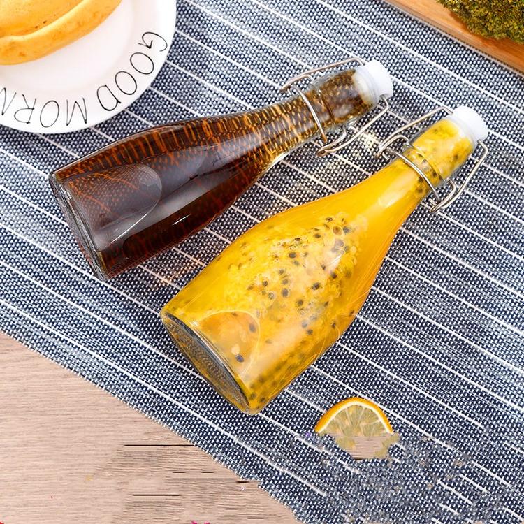 批发_350ml酵素玻璃瓶_500ml卡口酵素瓶创意厨房用品_果汁玻璃瓶可定制