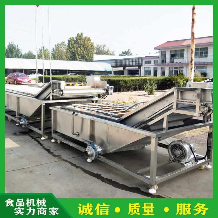 定制海产品气泡清洗机 高压喷淋海鲜清洗机清洗线 海产品加工流水线