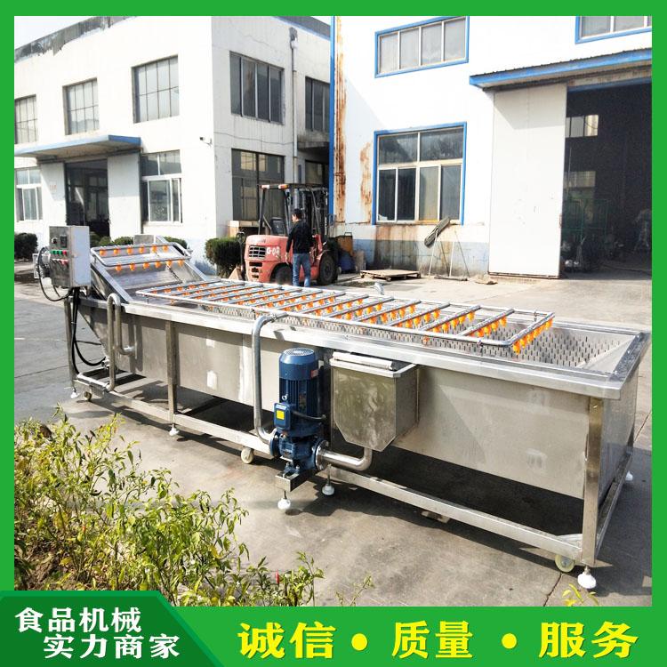 厂家直供大量菠菜油菜鼓泡清洗机 净菜加工流水线 臭氧去农残洗菜机 多功能气泡清洗设备