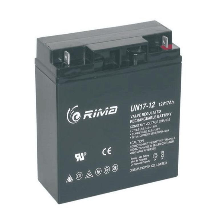 RIMA蓄电池UN17-12 瑞玛电源电池12V17AH 免维护储能铅酸蓄电池
