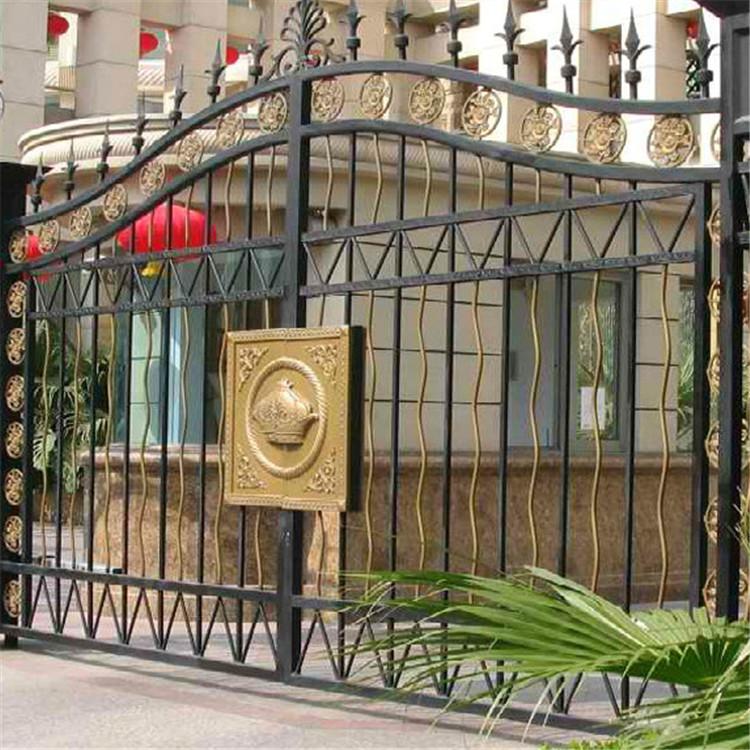铁艺大门 那特小区别墅铁艺围墙护栏铁艺大门