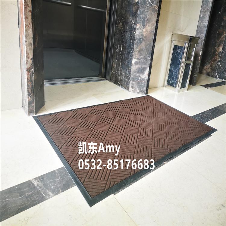 防滑防霉地垫 青岛凯东拉绒门垫  酒店家用玄关浴室超市蹭土门垫  涤纶压花带绒高档门垫