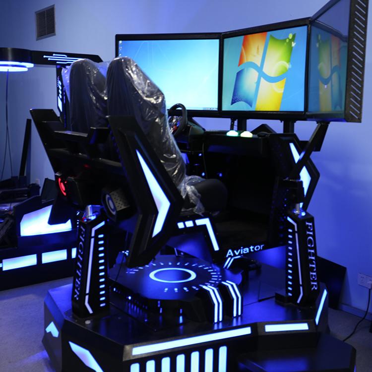 VR三屏赛车动感三轴VR设备模拟驾驶vr乐园vr大型游戏机乐阳厂家