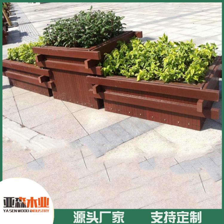 阳台防腐木花箱 公园防腐木花箱 景区防腐木花箱 外形美观