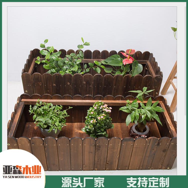 碳化防腐木花箱 公园防腐木花箱 景区防腐木花箱
