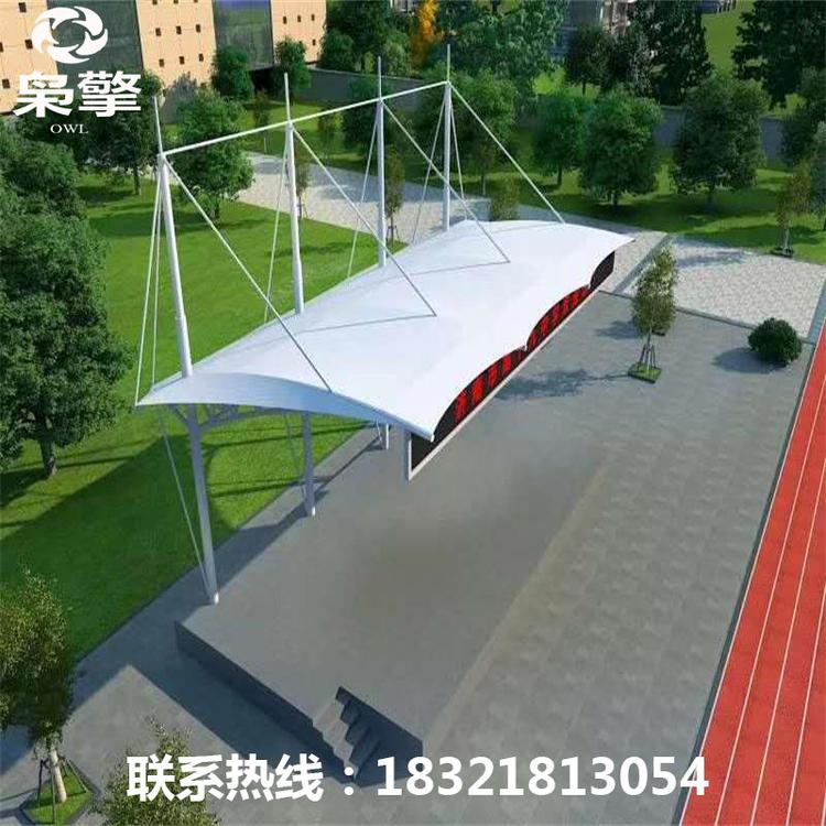 定制上门安装户外遮阳棚 户外停车棚 公交站遮阳棚膜结构停车棚