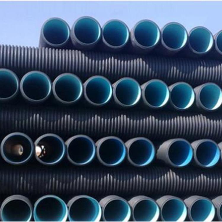 大口径双壁波纹管HDPE双壁波纹管市政排水排污管PVC双壁波纹管