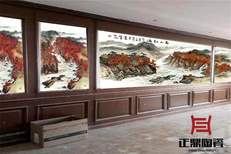 定做鸿运当头陶瓷壁画 定制企业文化陶瓷壁画