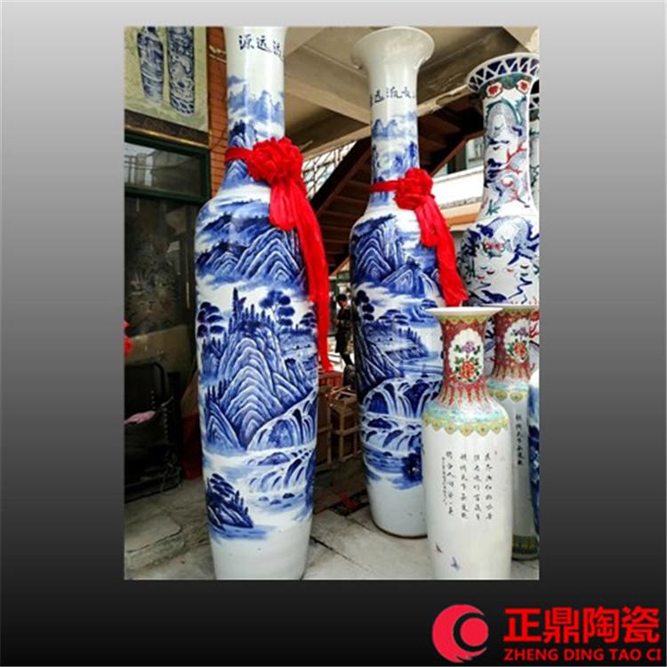 景点落地陶瓷大花瓶定制 公园落地陶瓷花瓶定做