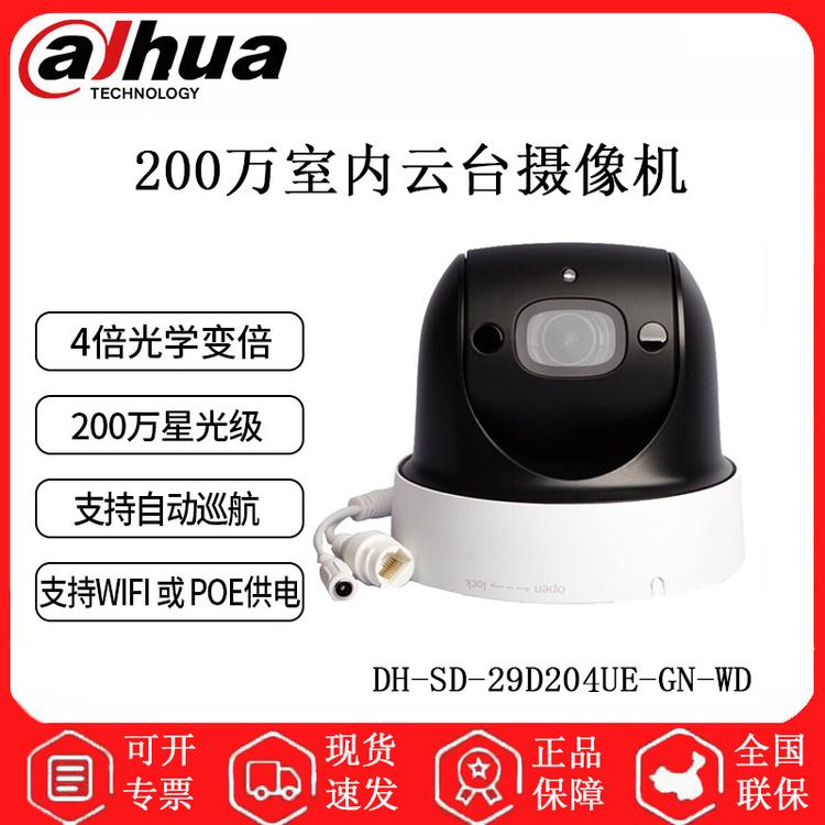 大华 DH-SD-29D204UE-GN-WD 200万无线室内球机 360度选择 4倍变焦