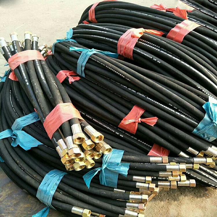 北京液压软管加工定做 钢丝编织胶管总成 挖机高压胶管