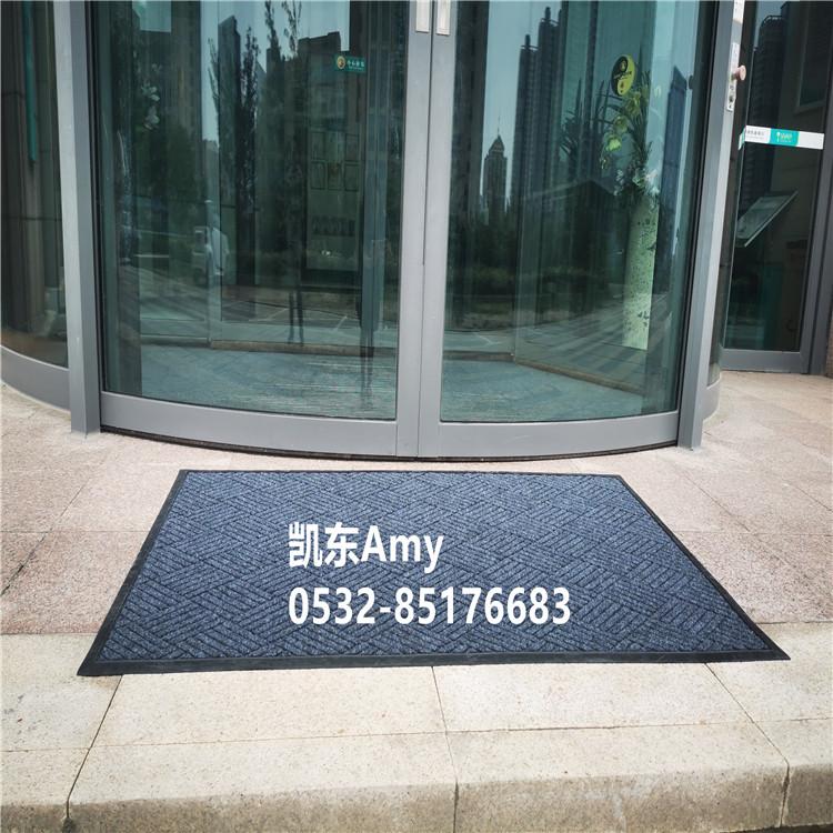 防滑防霉地垫 青岛凯东拉绒门垫  涤纶压花带绒高档门垫  酒店家用玄关浴室超市蹭土门垫