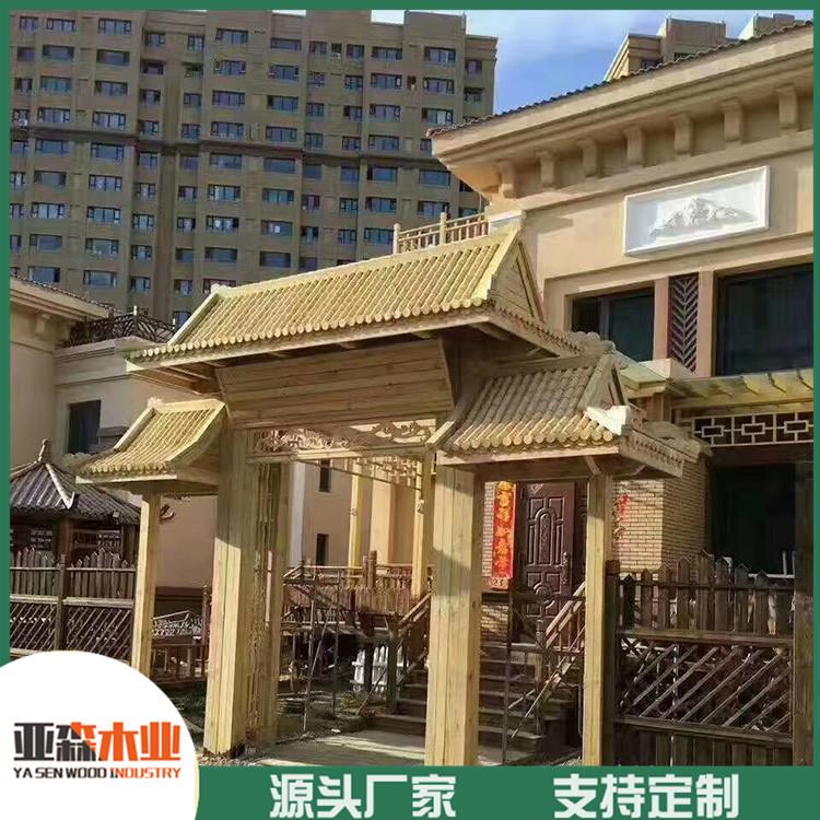 防腐木门楼牌坊 木拱门防腐木门楼 防腐木门楼价格