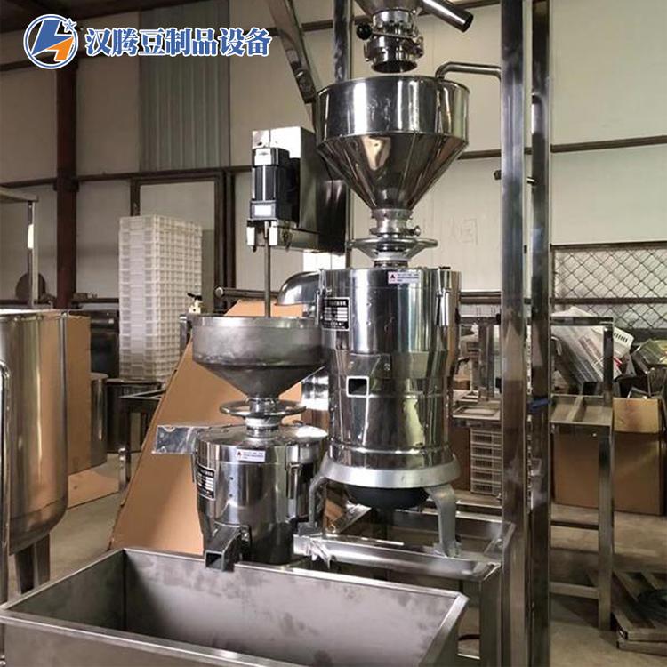 自动吸豆两连磨 大型豆腐加工设备两连磨 做豆腐的大型设备 加工豆腐机器全自动