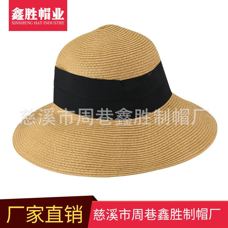 厂家定制生产防晒遮阳草帽户外观光旅游帽纸辫草帽时尚休闲帽