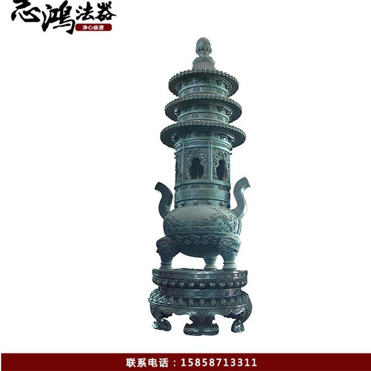 大型寺庙宝鼎 志鸿寺院仿古黄铜宝鼎直销
