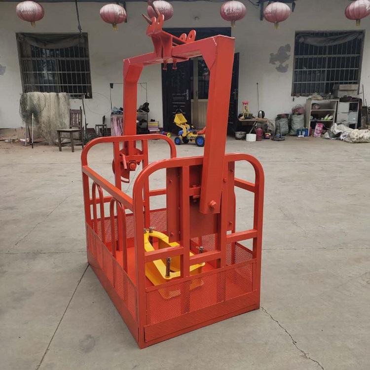 吊车专用吊车吊篮 建筑外墙维护吊车吊笼 吊车通用免拆小勾吊篮
